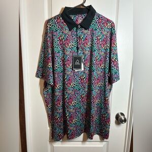 Men’s Deolax Multicolor Geometric Pattern Shirt - Size XXL - NWT